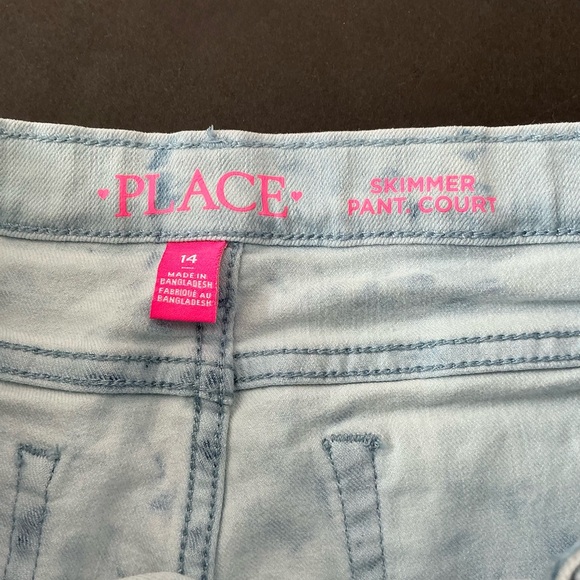 The Children’s Place Denim Jean Shorts Girls 14 XL Bermuda Tie Dye Boho Hippie - Picture 3 of 3